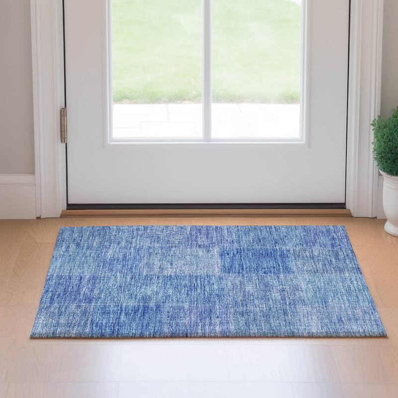 Premium Washable Super Soft Modern Serenity Mayfield Rug - Denim - 1' 8" x 2' 6" - Rectangle
