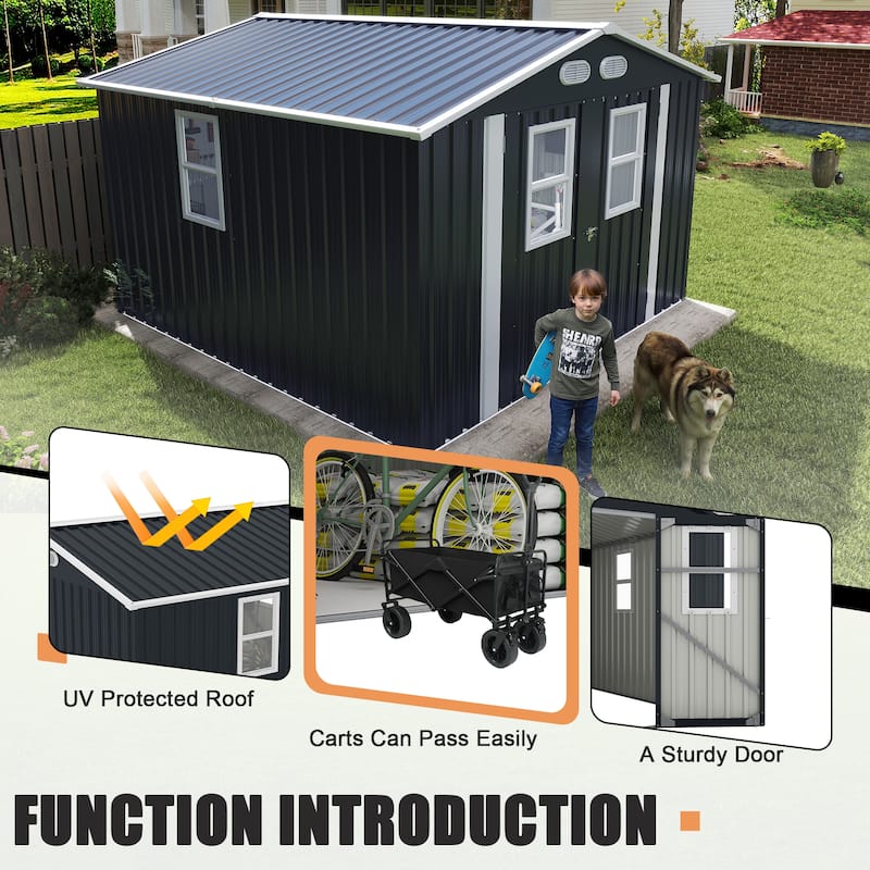 8x8FT Outdoor Storage Shed