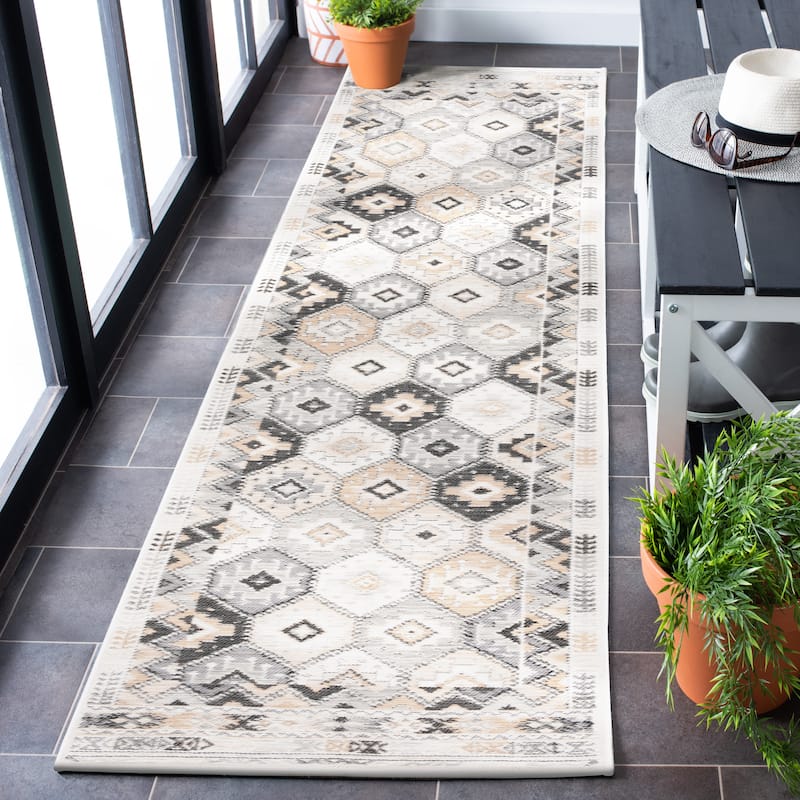 SAFAVIEH Sunrise Kath Indoor/Outdoor Waterproof Rug - 2' x 8' Runner