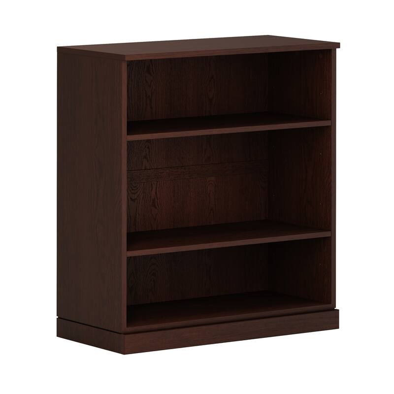 Palace Imports Premium 100% Solid European Oak Hardwood 3-Shelf Modular Bookcase - 32" Wide, 35.75" Tall