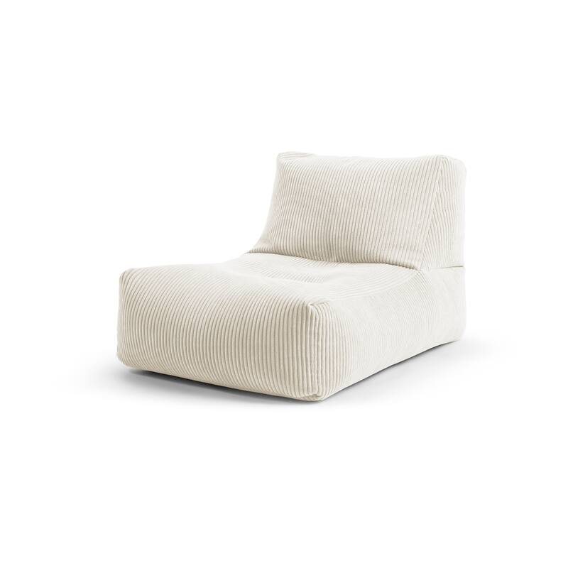 Shara Rock Bean Bag Lounger Chair - Beige