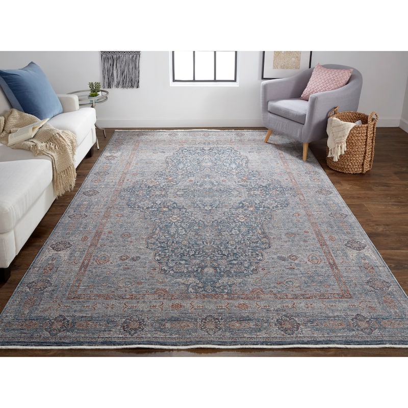 Grand Bazaar Gilford Machine Made Medallion Transitional Area Rug