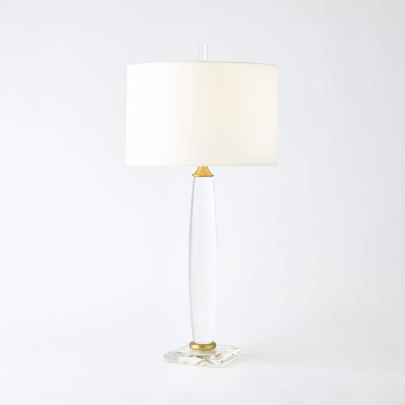 Bowed Crystal Column Lamp - 36"H x 17"Dia.