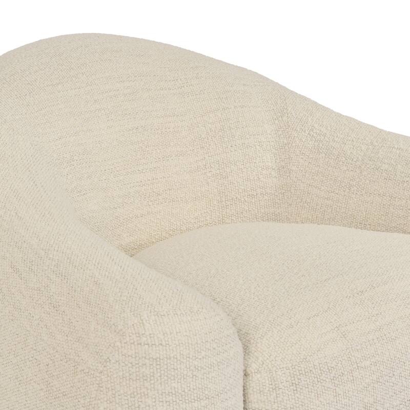 Molly Pearl Upholstered Cloud Swivel Accent Chair