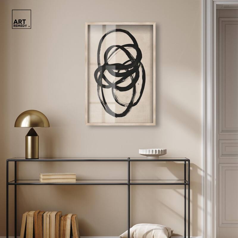 Beige Black I Shadowbox by Art Remedy