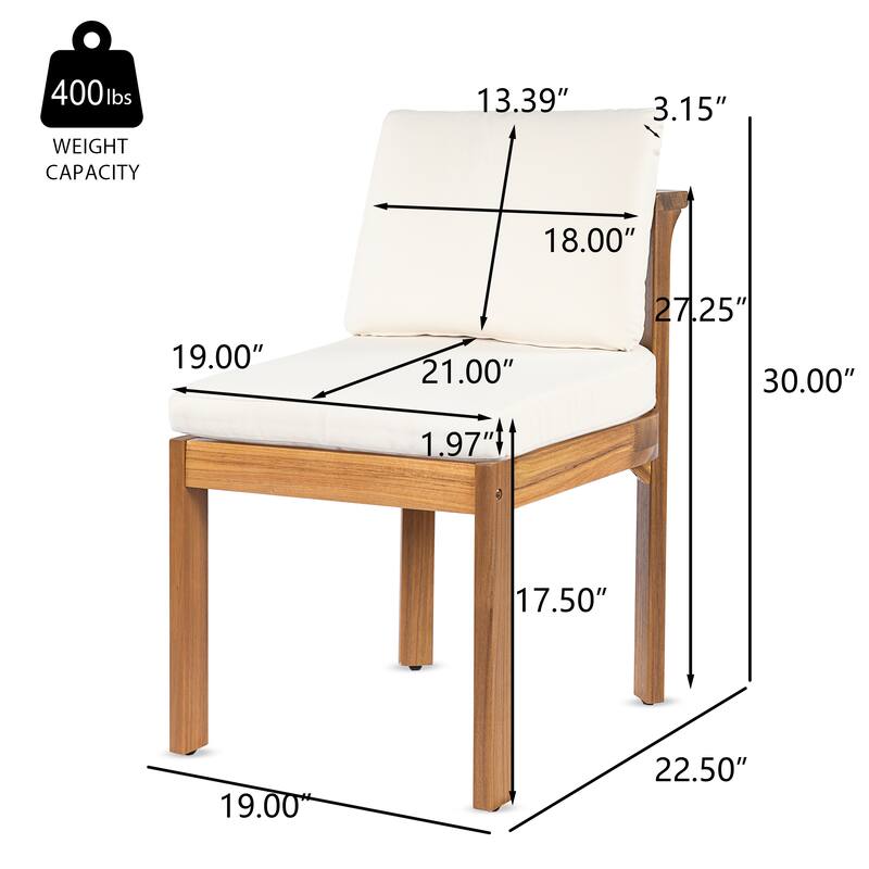 Christopher Knight Home - 5-Piece Outdoor Acacia Wood Dining Set with Sculpted Back Chairs & Slat Round Table