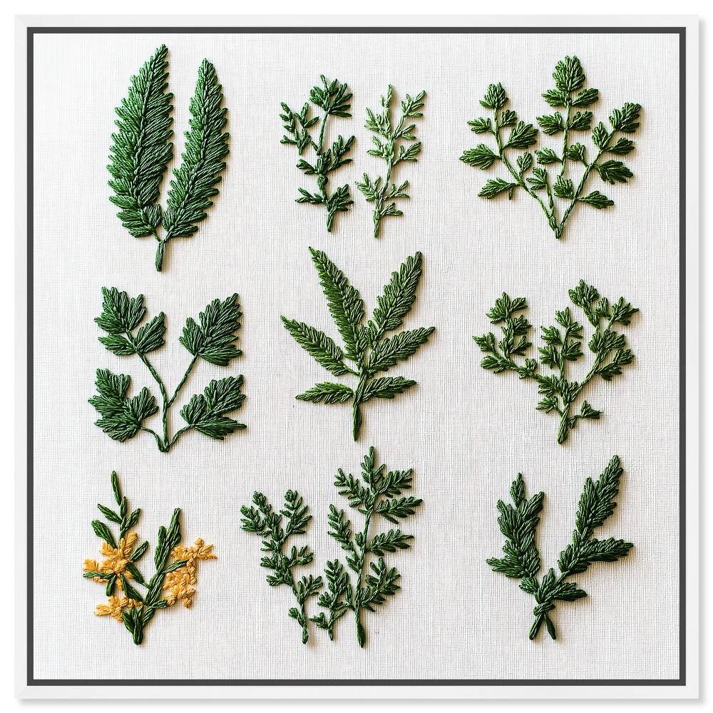 Stitched Sprout I Canvas by Art Remedy