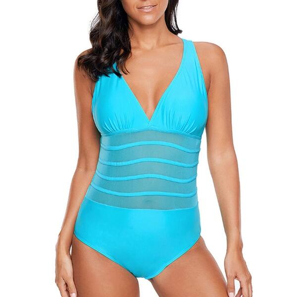 Shop Women S Sexy Plus Size V Neck One Piece Swimsuit Tummy