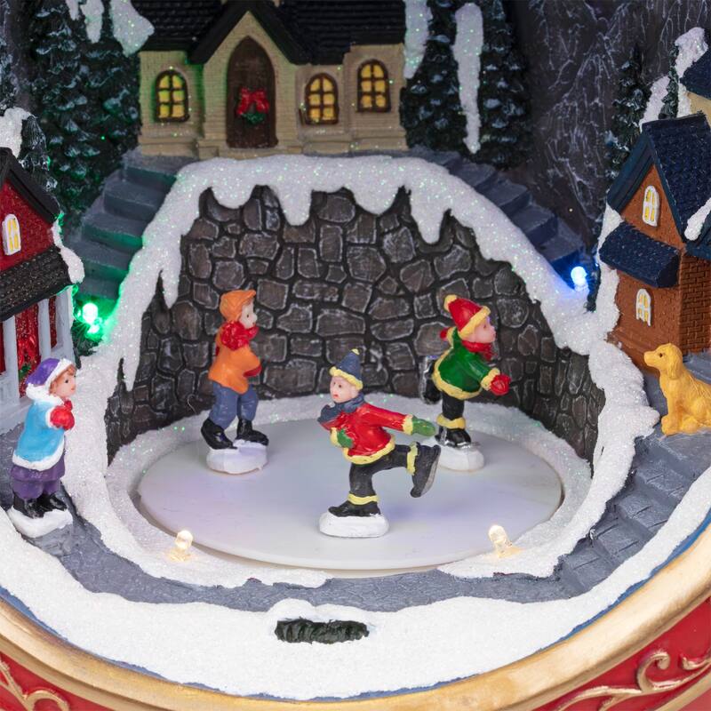 LED Lighted and Musical Christmas Village Scene in Ornament - 10.75"