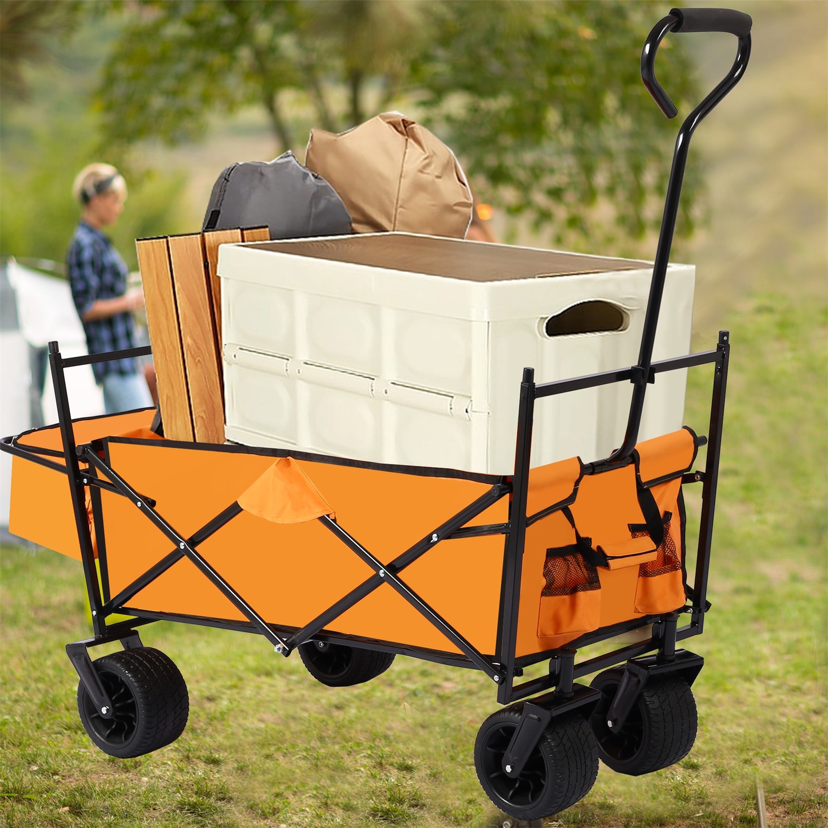 Outdoor Garden Park Utility Kids Wagon Portable Beach Trolley