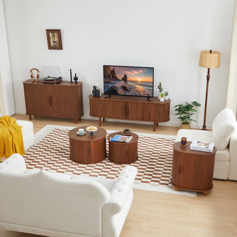 62.99in. Wood TV Stand For TVs up to 70in.