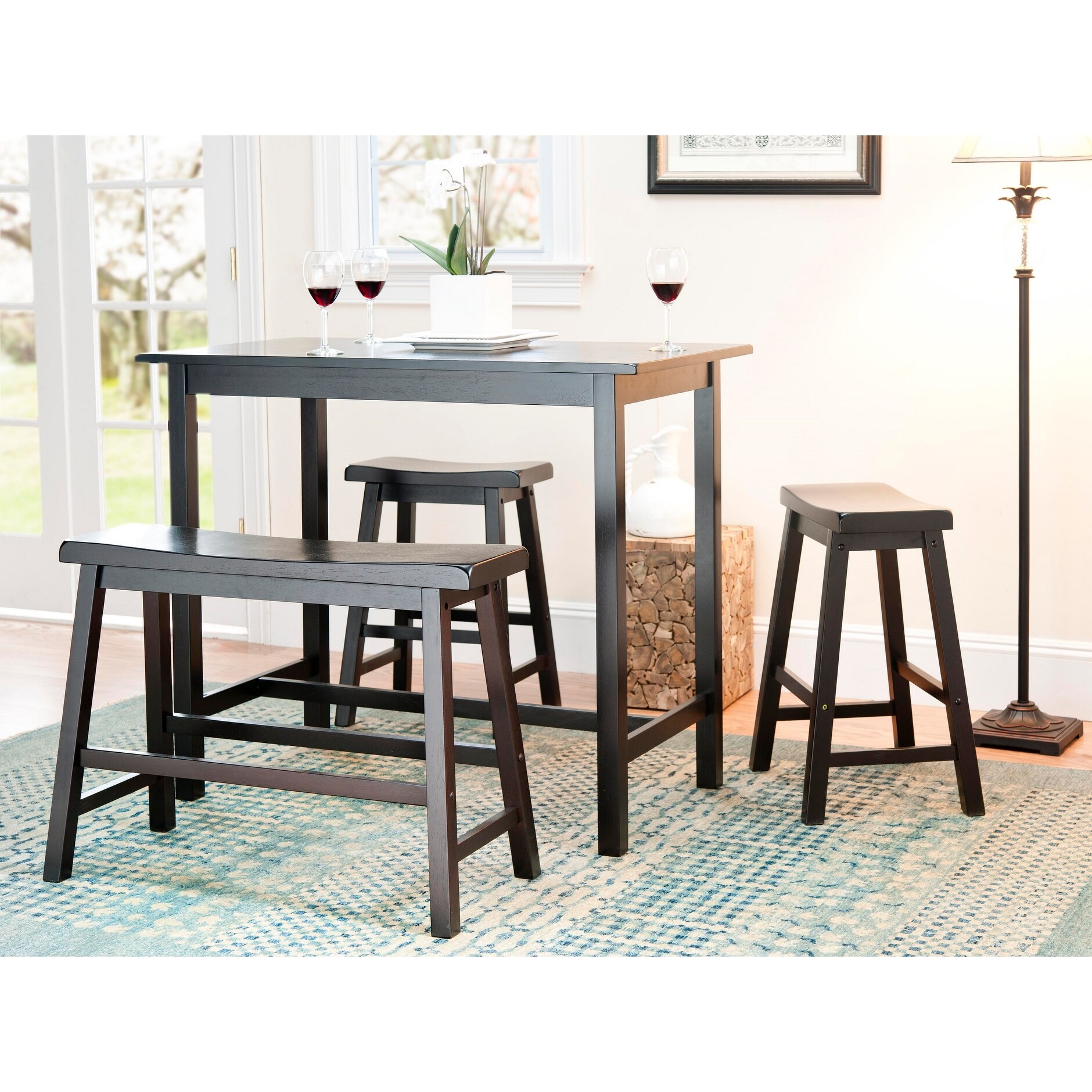 Safavieh Bistro 4 Piece Counter Height Bench And Stool Pub Set 24 X 44 X 36 On Sale Overstock 6240870