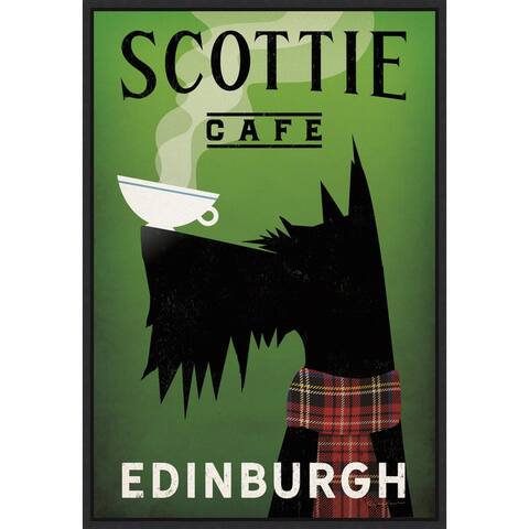 Scottie Cafe by Ryan Fowler Framed Canvas Art