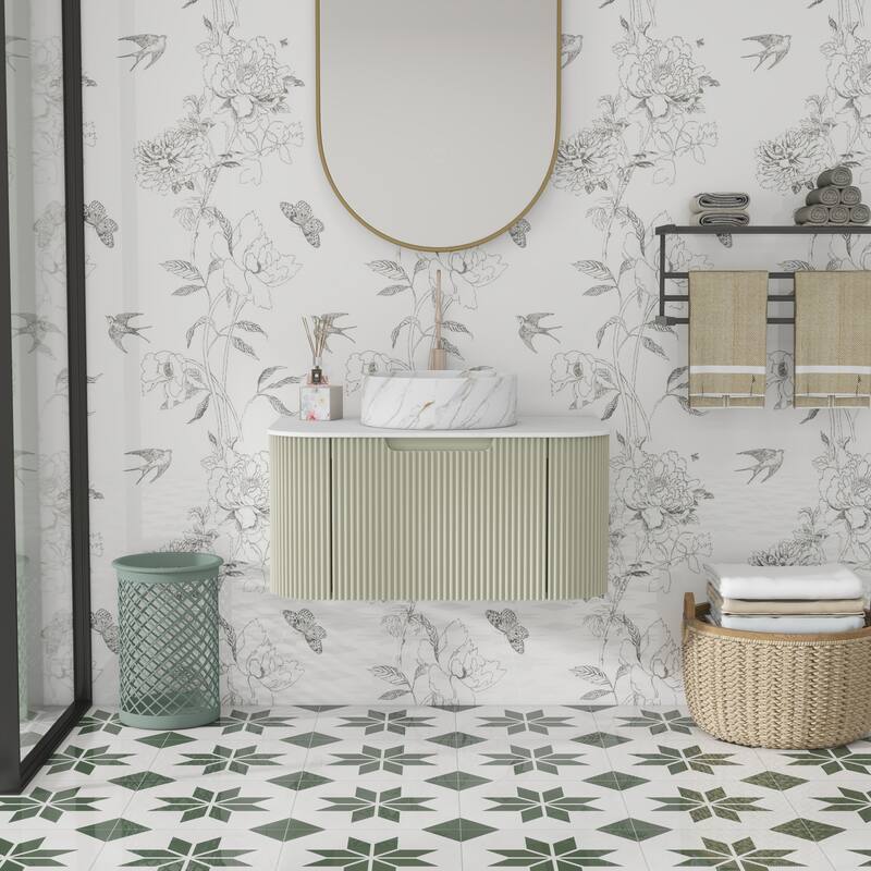 Wall Mounted Bathroom Vanity with Sink