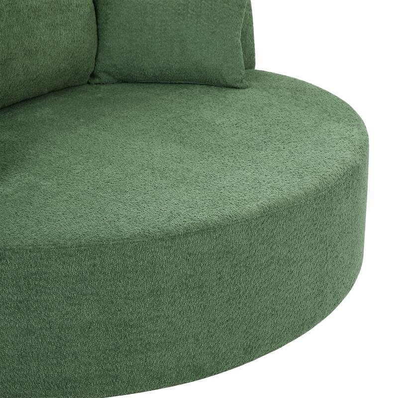 360° Swivel Chair Accent Barrel Chair Swivel Round Sofa Chair with 3 Removable Pillows for Living Room, Bedroom