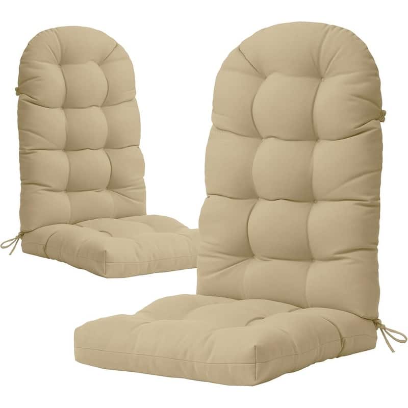 WINSOON 49x20x5 Inch Adirondack Chair Cushion Set of 2, Thickened and High Back Chair Cushion - Light Brown