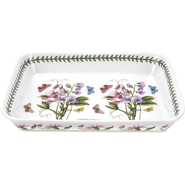 slide 2 of 4, Portmeirion Botanic Garden Lasagna Dish (15"x11") - Sweet Pea Motif