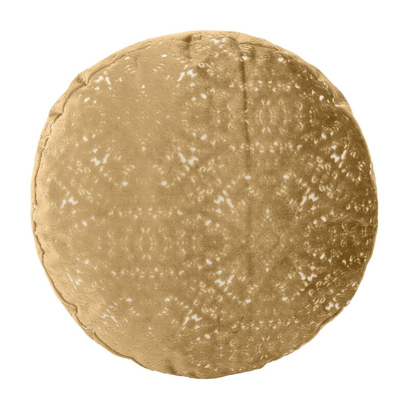 Allan Andrews Round Tall Pouf Pasini Gold