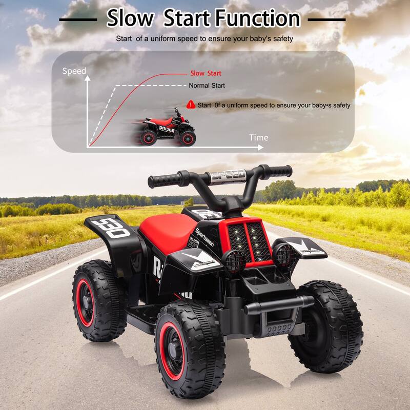 6V Electric Kids ATV, 4-Wheeler Ride-on Vehicle for Kids Best Gift