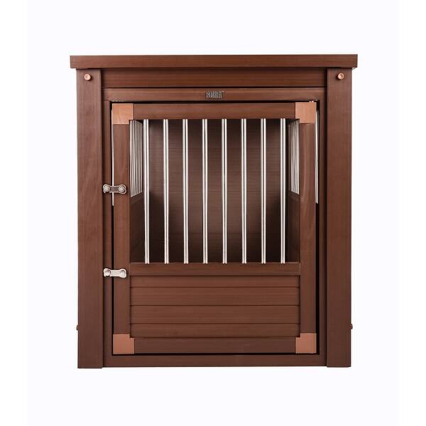 New Age Pet® ECOFLEX® Dog Crate Furniture, Large Espresso Stylish Indoor Kennel for Large Dogs