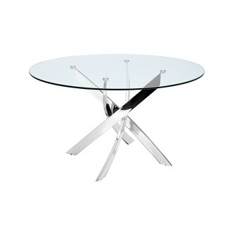 Galaxy Collection Metal Glass Round Dining Table - Bed Bath & Beyond ...
