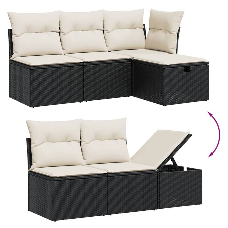 7 Piece Outdoor Sofa Set with Cushions - 21.7 x 39.4 x 28.7 in