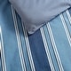 preview thumbnail 6 of 6, Nautica Gilpin Stripe Penny Pinstripe Reversible Cotton Comforter Set Coastal (Blue)