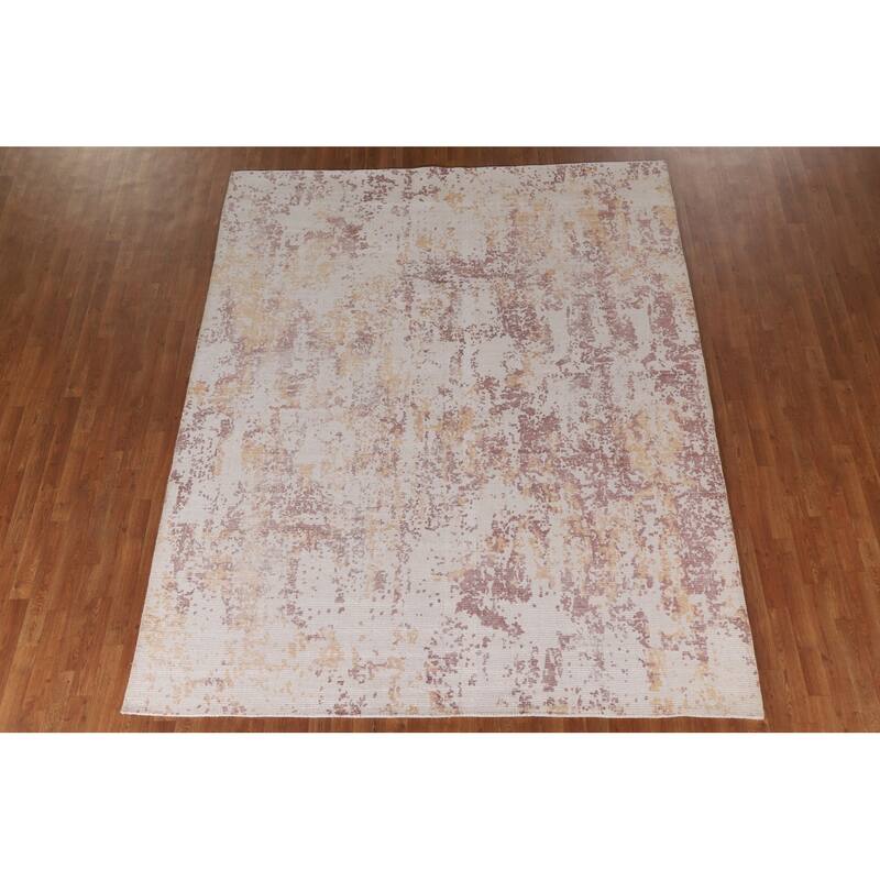Modern Abstract Rug Handmade Living Room Wool Carpet - 7'11"x 9'10"