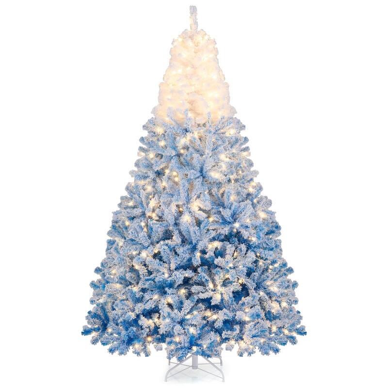 Costway 5/6/7/8 FT Artificial Christmas Tree with 180/250/350/470 Warm - See Details
