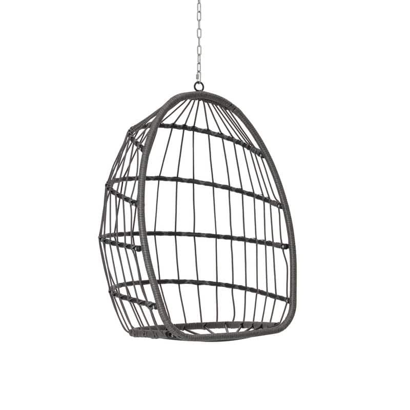 Egg Chair Outdoor Without Stand Indoor,Wicker Rattan Hammock Egg Porch Swing with Cushions for Bedroom Patio Balcony