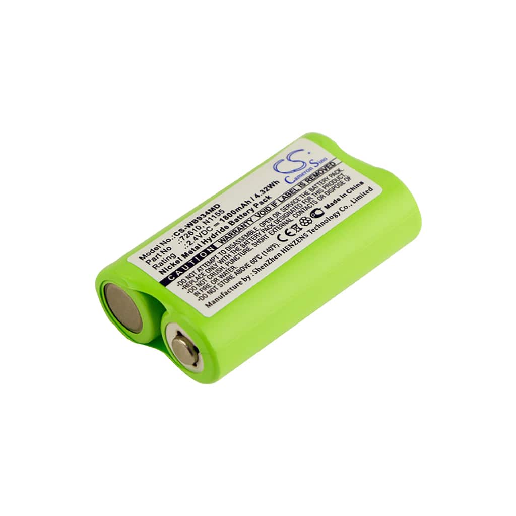 Battery for Welch-Allyn Compacset 93400 Compact Otoscope 72610 N1155 CS-WB934MD - Green