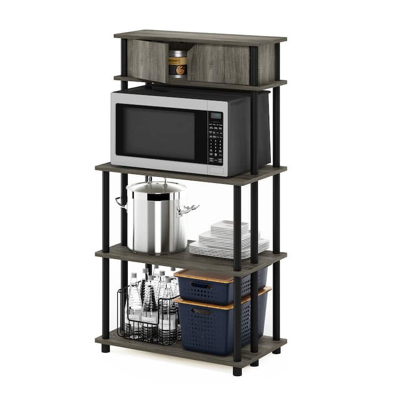 Furinno Turn-N-Tube Toolless Storage Shelf with Top Cabinet