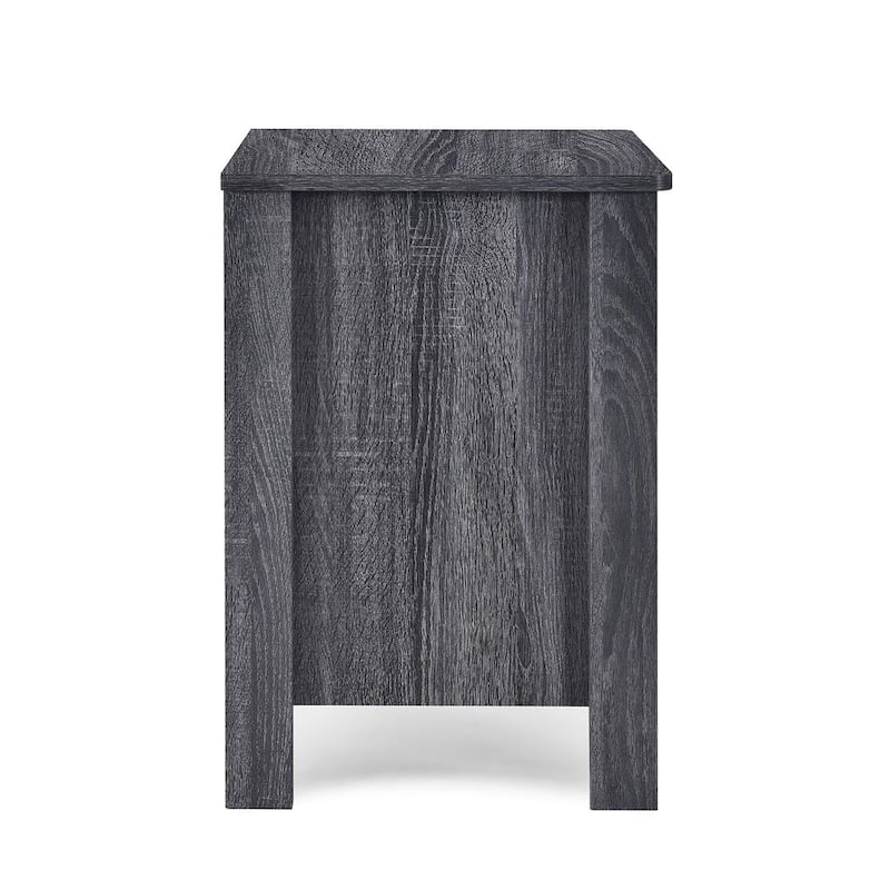 Modern Nightstand with 2 Drawers and Metal Handles by Christopher Knight Home