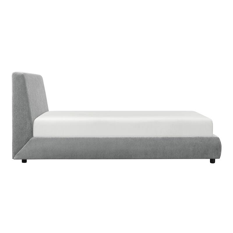 Riverton Chenille Upholstered Platform Bed, Queen