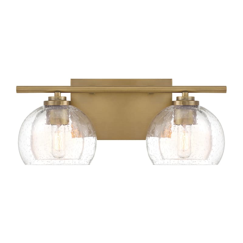 Minka Lavery 2722 Glint 2 Light 16" Wide Bathroom Vanity Light with - Legacy Brass