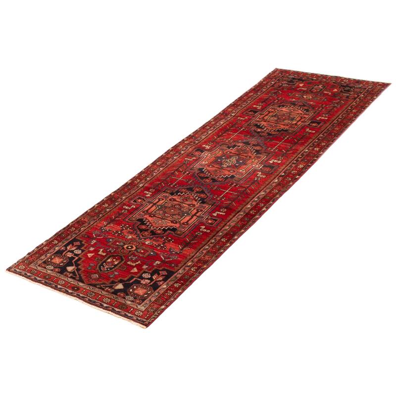 ECARPETGALLERY Hand-knotted Anadol Red Wool Rug - 3'2 x 10'2