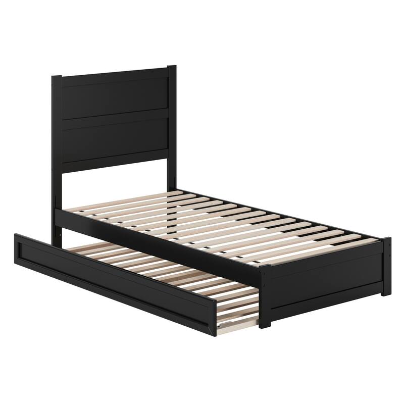 Aveline Wood Platform Bed with Matching Footboard & Trundle