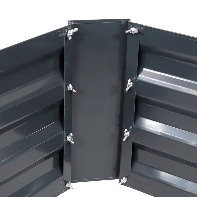 Sunnydaze Galvanized Steel Raised Garden Bed - 4' x 2' Rectangle