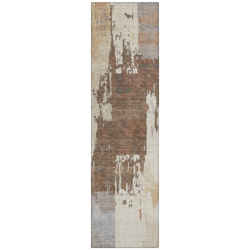 Machine Washable Indoor/ Outdoor Contemporary Fusion Chantille Rug