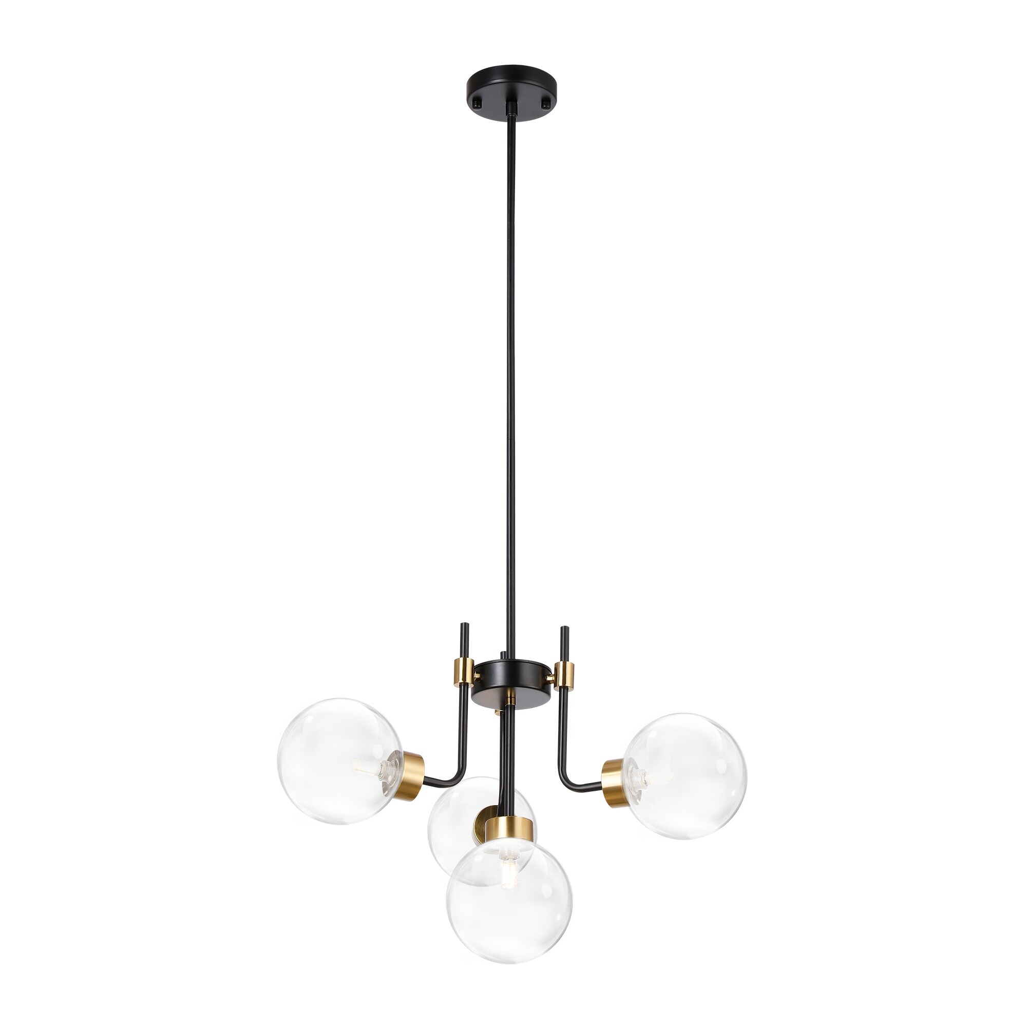 Bistro Ceiling Light Chandelier Nordic Matte Black and Gold Polish 4 Light On Sale Bed Bath Beyond 39479138