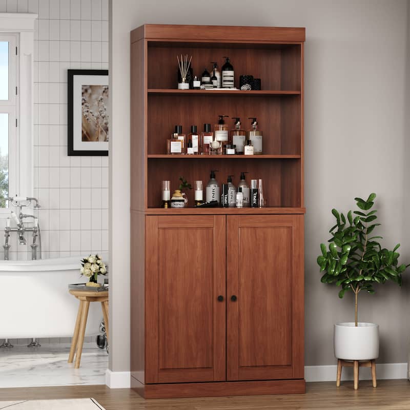 100% Solid Wood 32" Bathroom Cabinet with Optional Doors, 2-Drawers by Palace Imports
