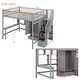 preview thumbnail 11 of 45, Full Loft Bed with Desk & Drawers - Playhouse Design, Grey