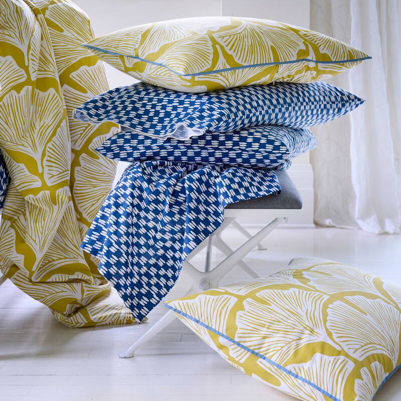 Novogratz by Utica Feather Palm Golden Mustard Comforter Set