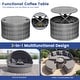 preview thumbnail 7 of 8, Gymax Patio Round Daybed w/Retractable Canopy Cushions & Throw Pillows