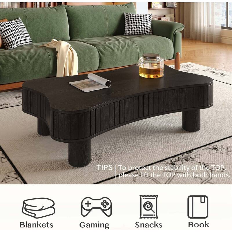 Lift Top Coffee Table with Hidden Storage for Living Room