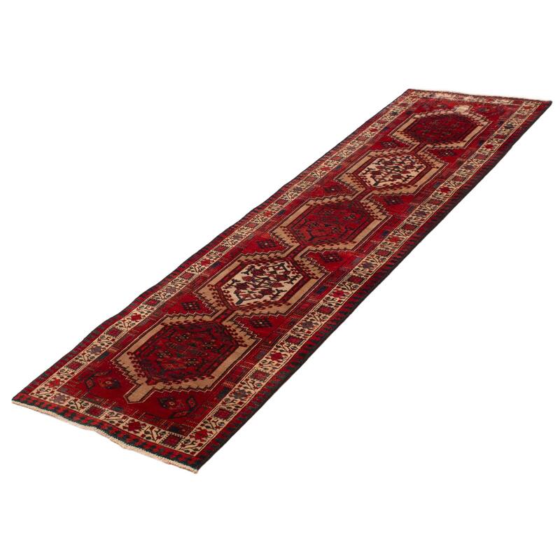 ECARPETGALLERY Hand-knotted Konya Anatolian Red Wool Rug - 3'3 x 11'4