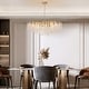 preview thumbnail 3 of 16, 40 in. Gold Modern Crystal Chandelier Tree Branches Rectangular Chandelier Kitchen Island Pendent Light for Dining Room
