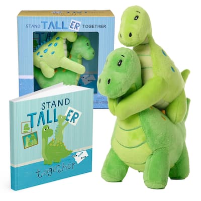 Tickle & Main 3-Piece New Big Brother Dinosaur Gift Set, Includes Stuffed Animals & Storybook for Announcing Sibling