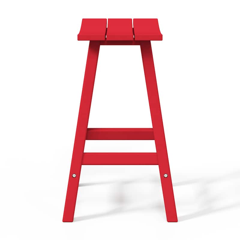 Laguna Hdpe All Weather Outdoor Patio 24" Saddle Seat Counter Stool