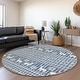 preview thumbnail 128 of 152, Machine Washable Indoor/ Outdoor Christmas Sweater Chantille Rug Navy - 8' x 8'